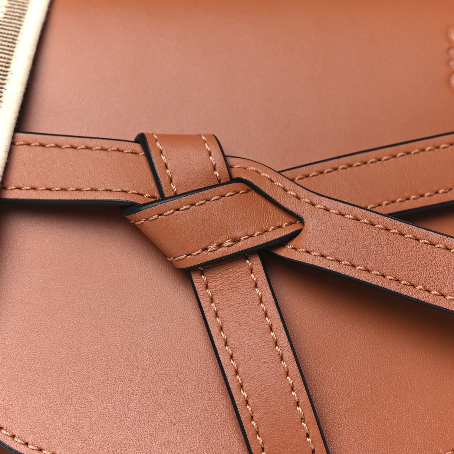 Loewe Calfskin Jacquard Mini Gate Dual Bag Tan 8 of 10
