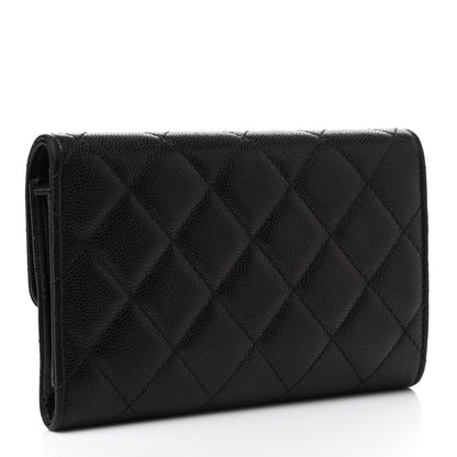 Chanel Caviar Quilted Small Golden Class Flap Wallet Black 3 of 7