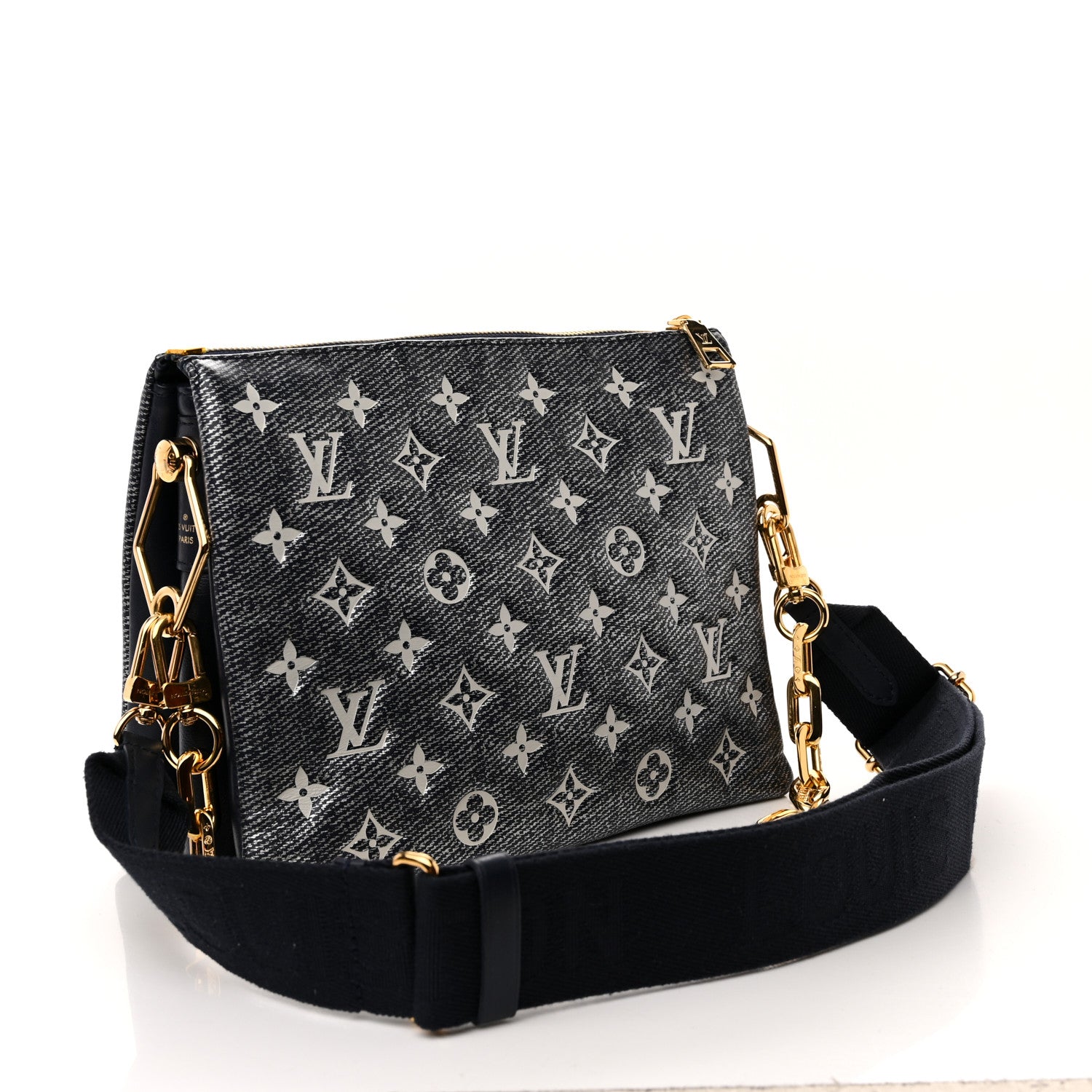 Louis Vuitton Lambskin Printed Monoglam Coussin PM Blue 3 of 11