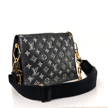 Louis Vuitton Lambskin Printed Monoglam Coussin PM Blue 3 of 11
