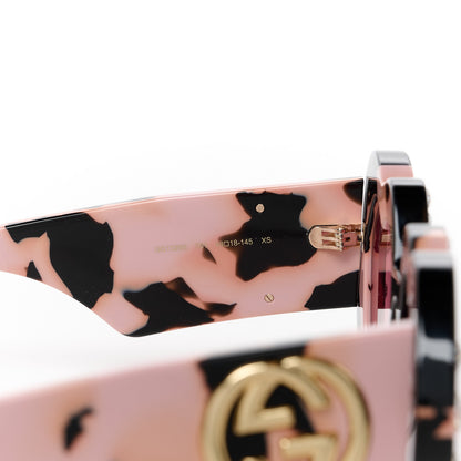 Gucci Irregular Ladies Sunglasses GG1329S Black Havana Red 5 of 9