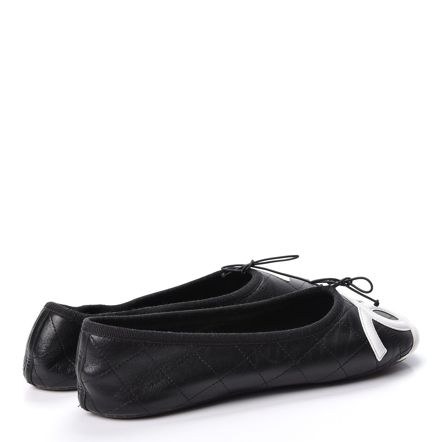Chanel Lambskin Quilted Cambon Ballerina Flats 42 Black 4 of 11