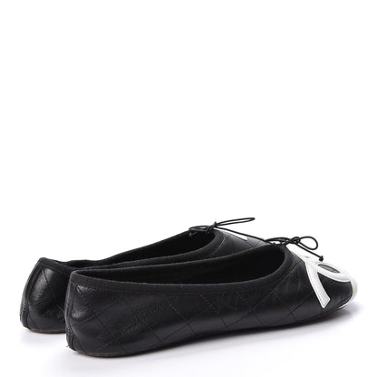 Chanel Lambskin Quilted Cambon Ballerina Flats 42 Black 4 of 11