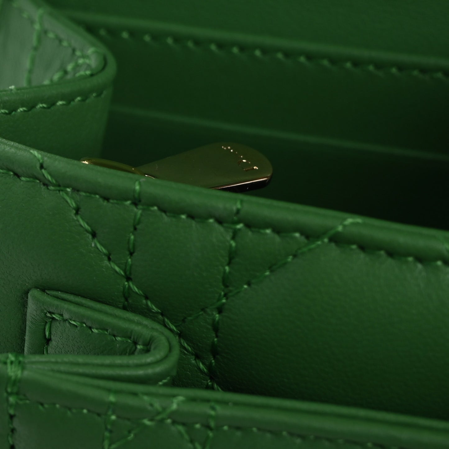Lambskin Cannage My Dior Daily Chain Pouch Jade Green