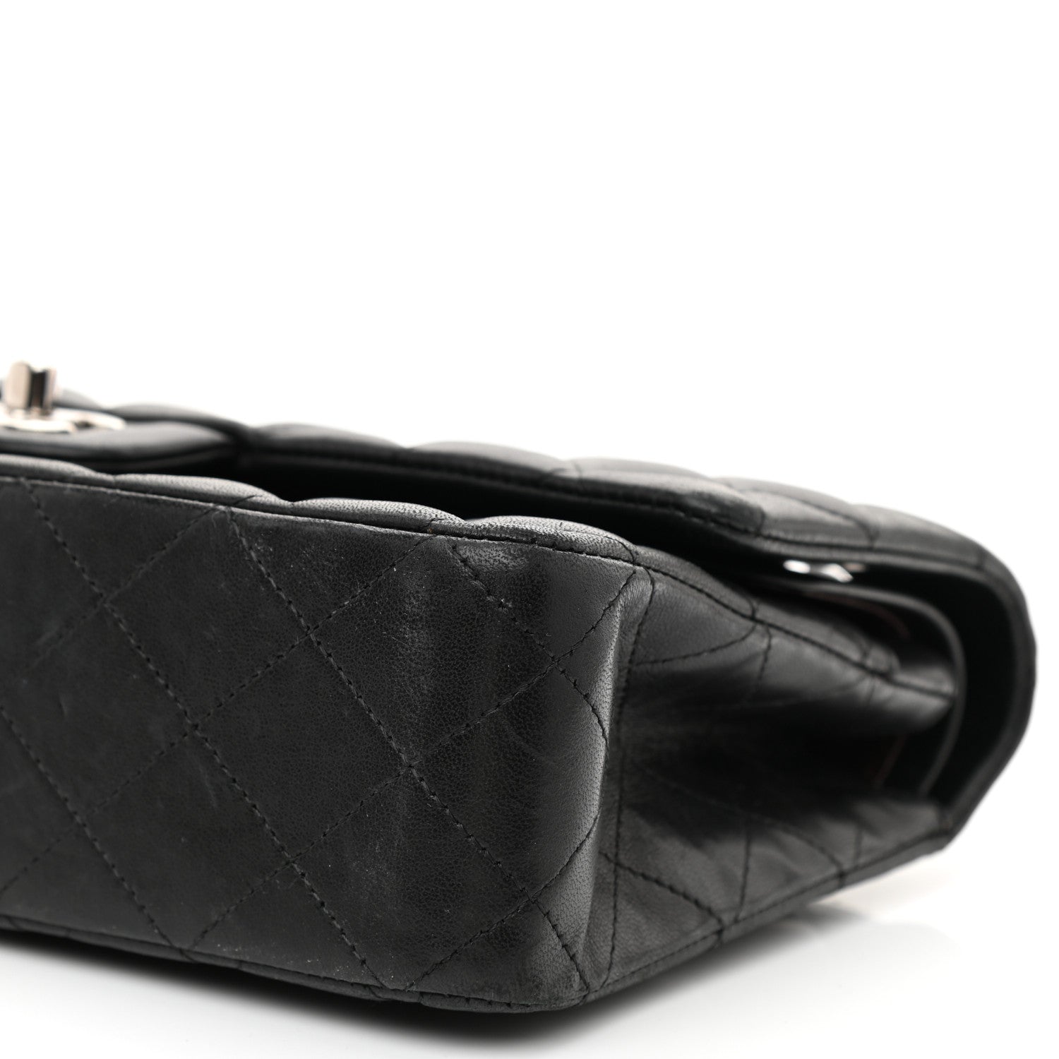 Chanel Lambskin Quilted Medium Double Flap Black 11 of 12