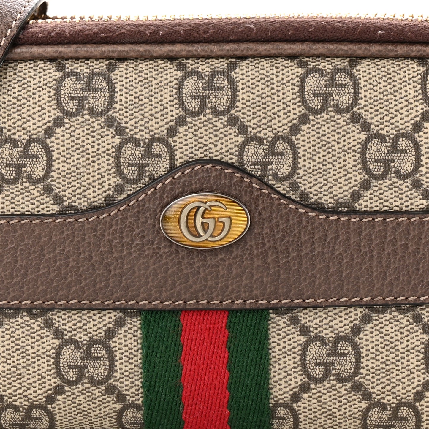 GG Supreme Monogram Web Mini Ophidia GG Bag Brown