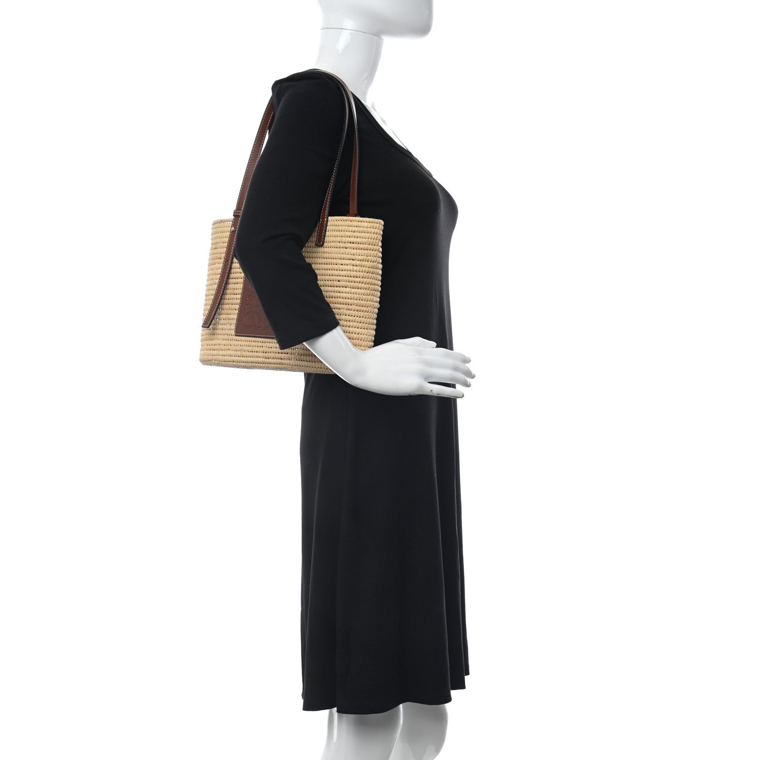 Loewe Raffia Small Square Basket Tote Bag Natural 2 of 15