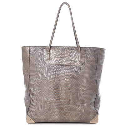 Alexander Wang Lizard Embossed Prisma Skeletal Tote Grey 1 of 11