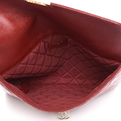 Chanel Caviar Quilted Medium Golden Class Pouch Dark Red 5 of 8