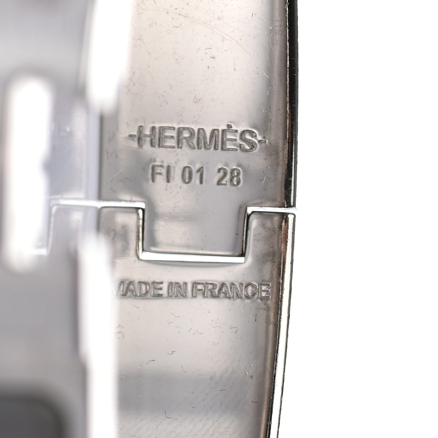 Enamel Narrow Clic Clac H Bracelet PM Gris Macadam