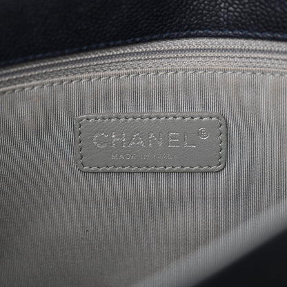 Chanel Caviar Quilted Large French Riviera Flap Navy Blue 6 of 16