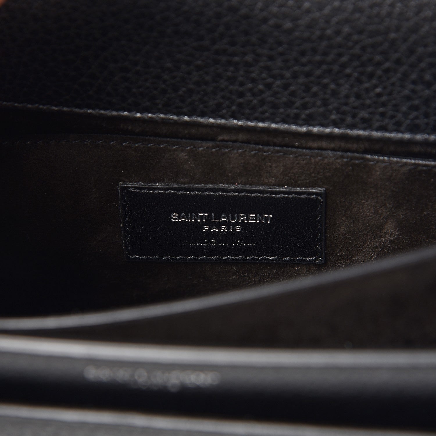 Saint Laurent Grained Calfskin Medium Monogram Sunset Satchel Black 6 of 6