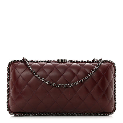 Chanel Lambskin Quilted Chain Around Clutch Red 1 of 11