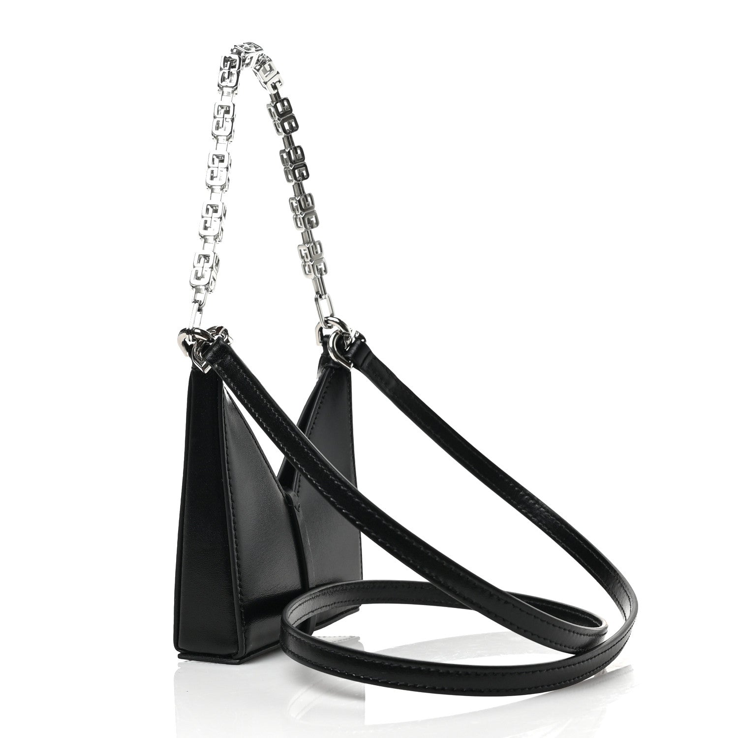 Givenchy Brushed Calfskin Micro Cut Out Shoulder Bag Black 3 of 8