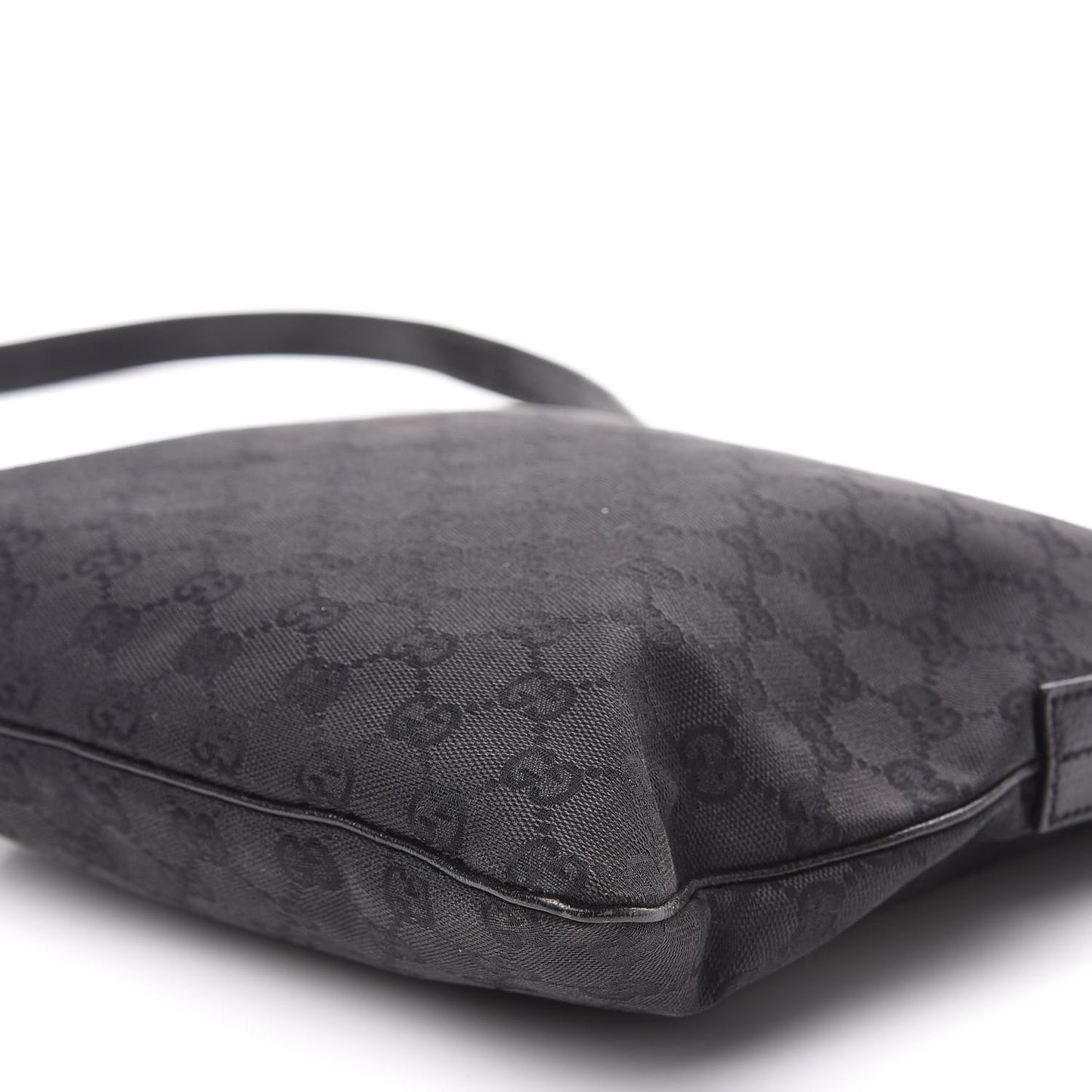 GG Supreme Monogram Medium Flat Messenger Bag Black Grey