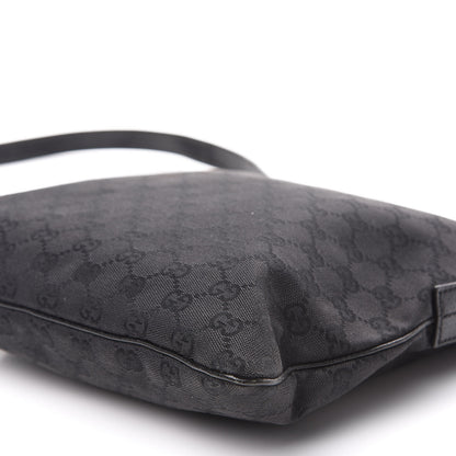 Gucci GG Supreme Monogram Medium Flat Messenger Bag Black Grey 6 of 11