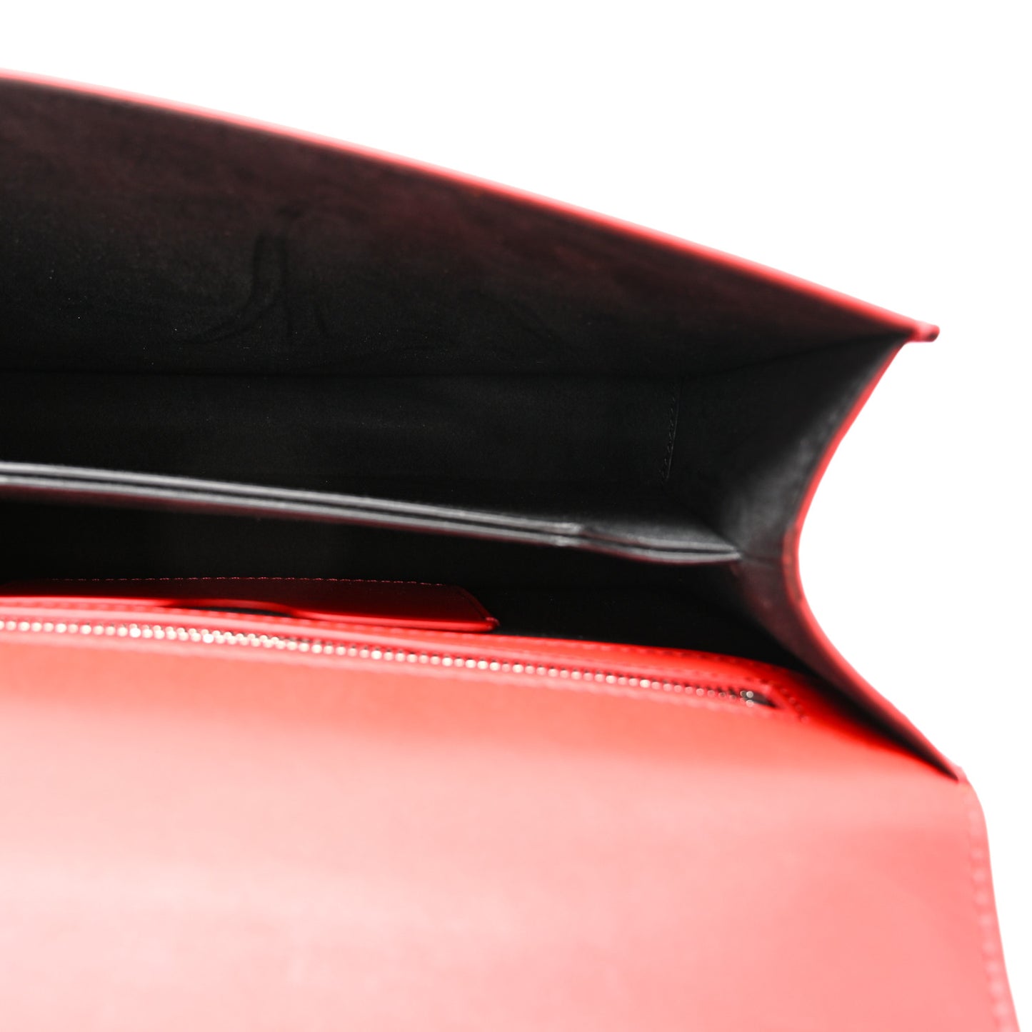 Calfskin Jeweled Knuckle Satchel Love Red
