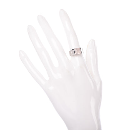 Cartier 18K White Gold Rose Quartz Tank Ring 50 5.25 2 of 6