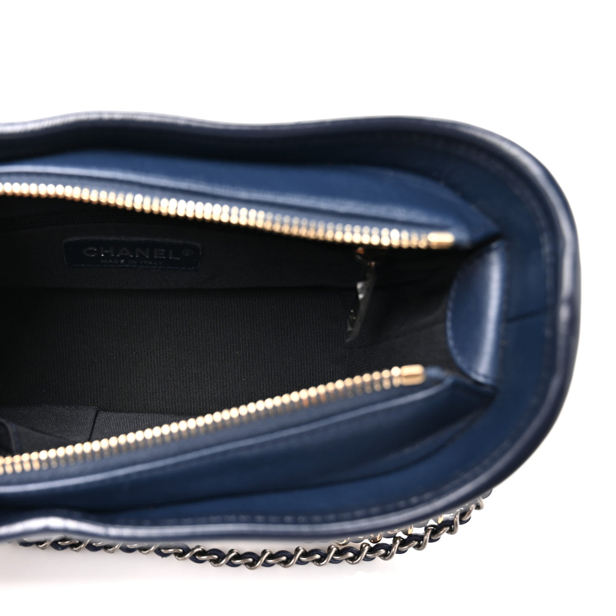 Chanel Aged Calfskin Quilted Small Gabrielle Hobo Navy 5 of 10