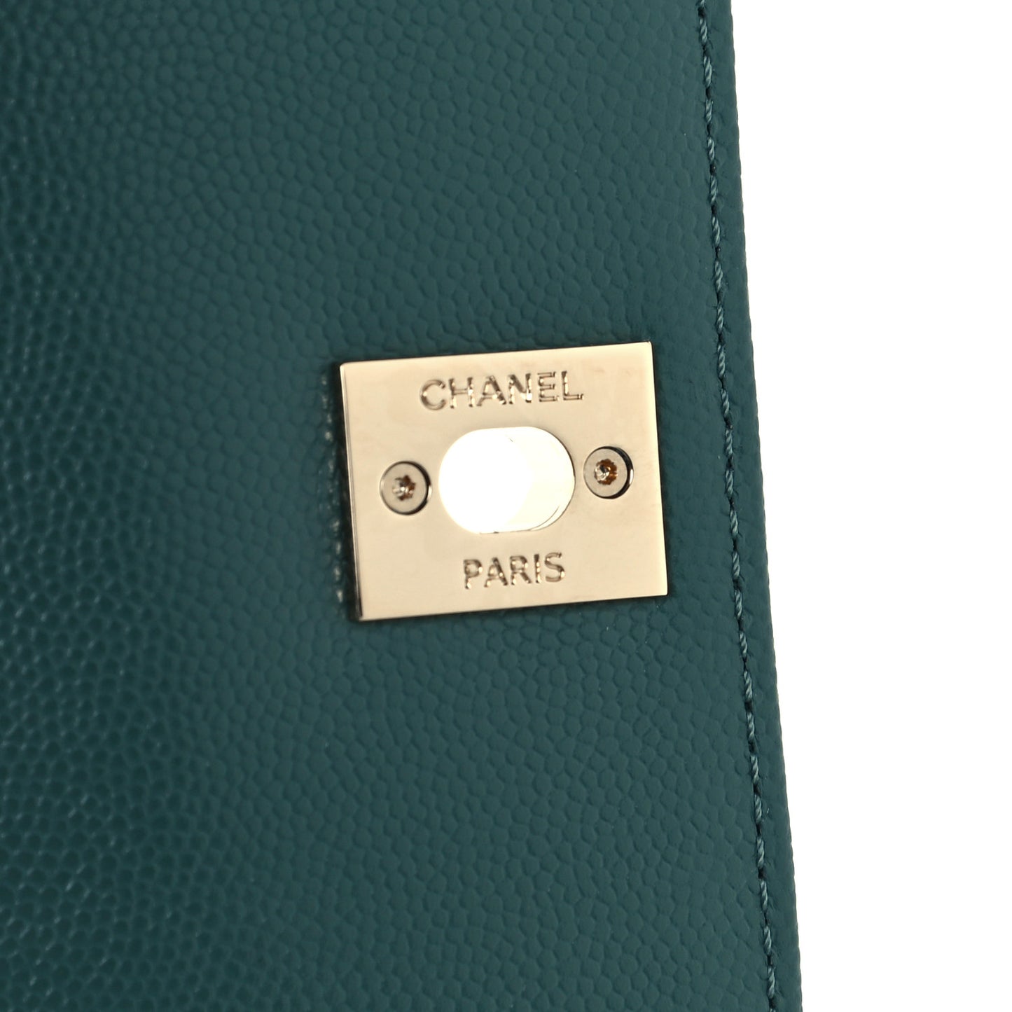 Caviar Quilted Extra Mini Coco Handle Flap Green