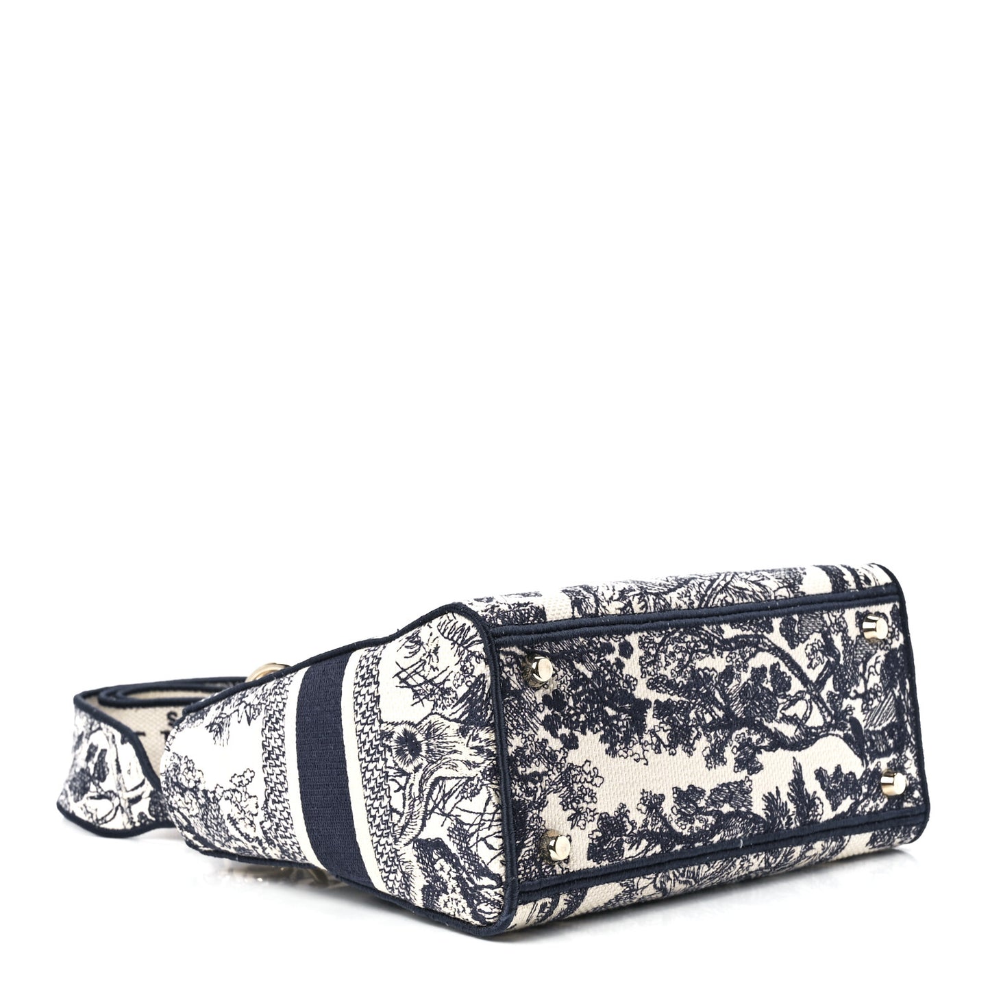 Toile de Jouy Embroidered Medium Lady D-Lite Blue