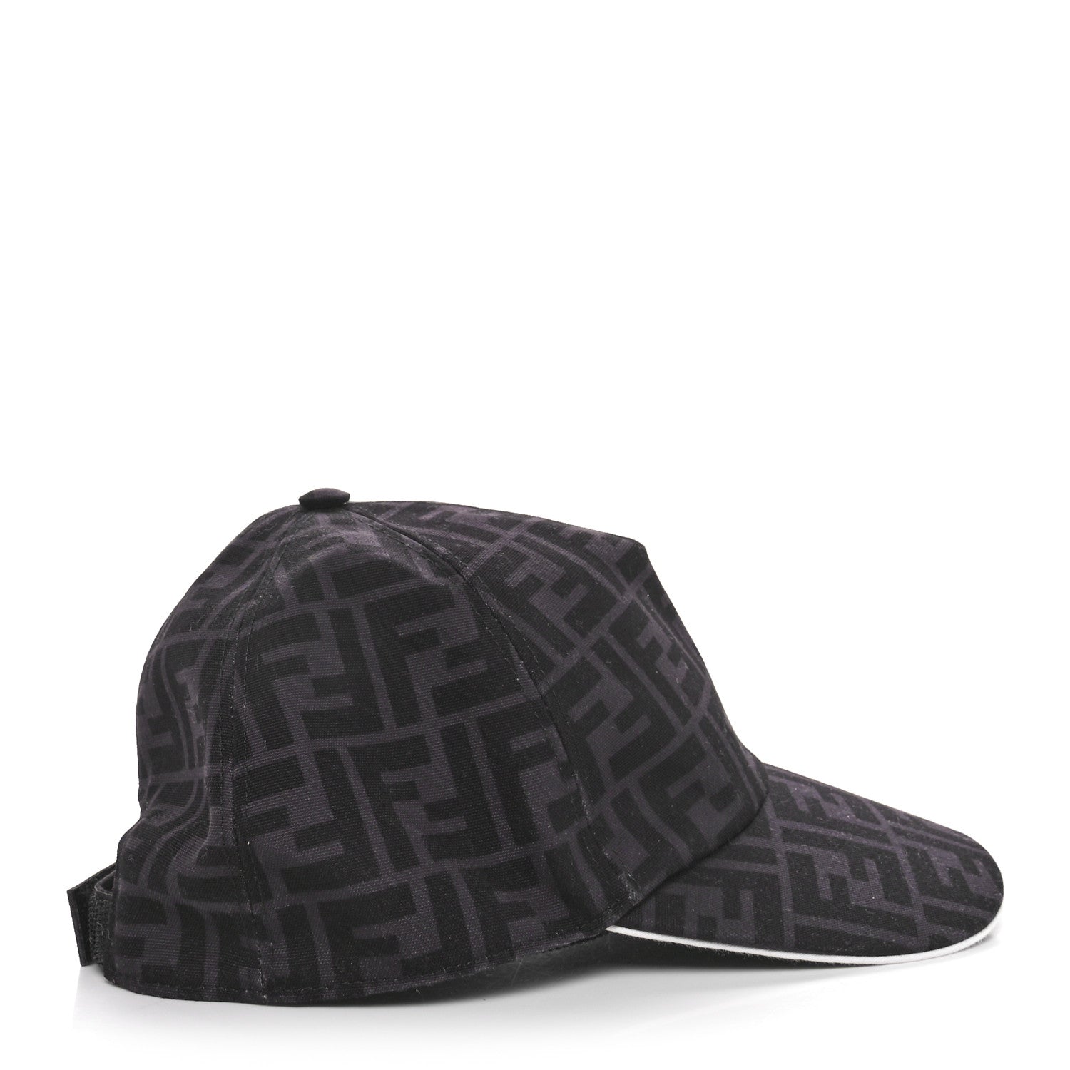 Fendi Canvas FF Reloaded Baseball Hat Black White 5 of 8