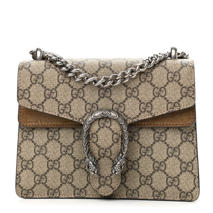 Gucci GG Supreme Monogram Mini Dionysus Shoulder Bag Taupe 1 of 12