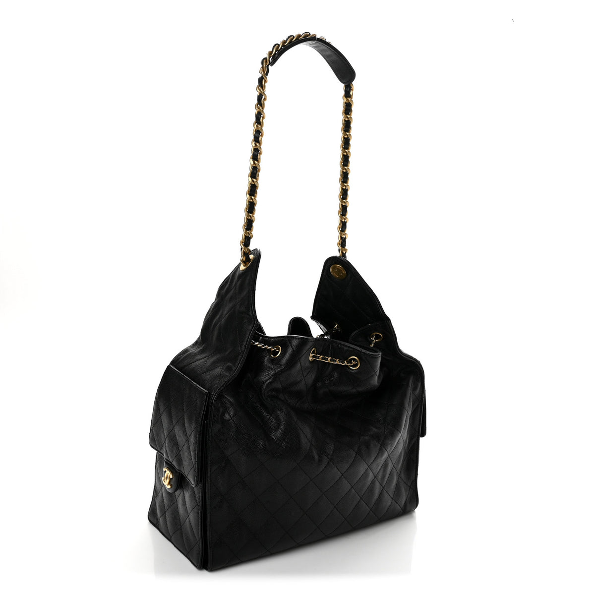 Chanel Caviar Quilted Medium Chanel 25 Handbag Black 4 of 13