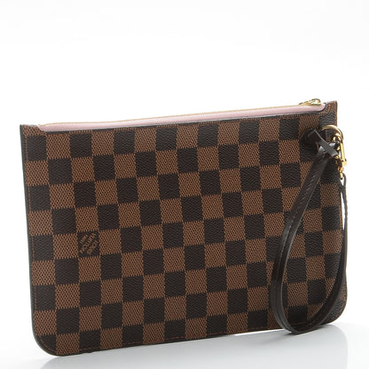 Louis Vuitton Damier Ebene Neverfull MM GM Pochette Rose Ballerine 3 of 8