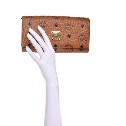 MCM Visetos Heritage Continental Flap Wallet Cognac 2 of 10