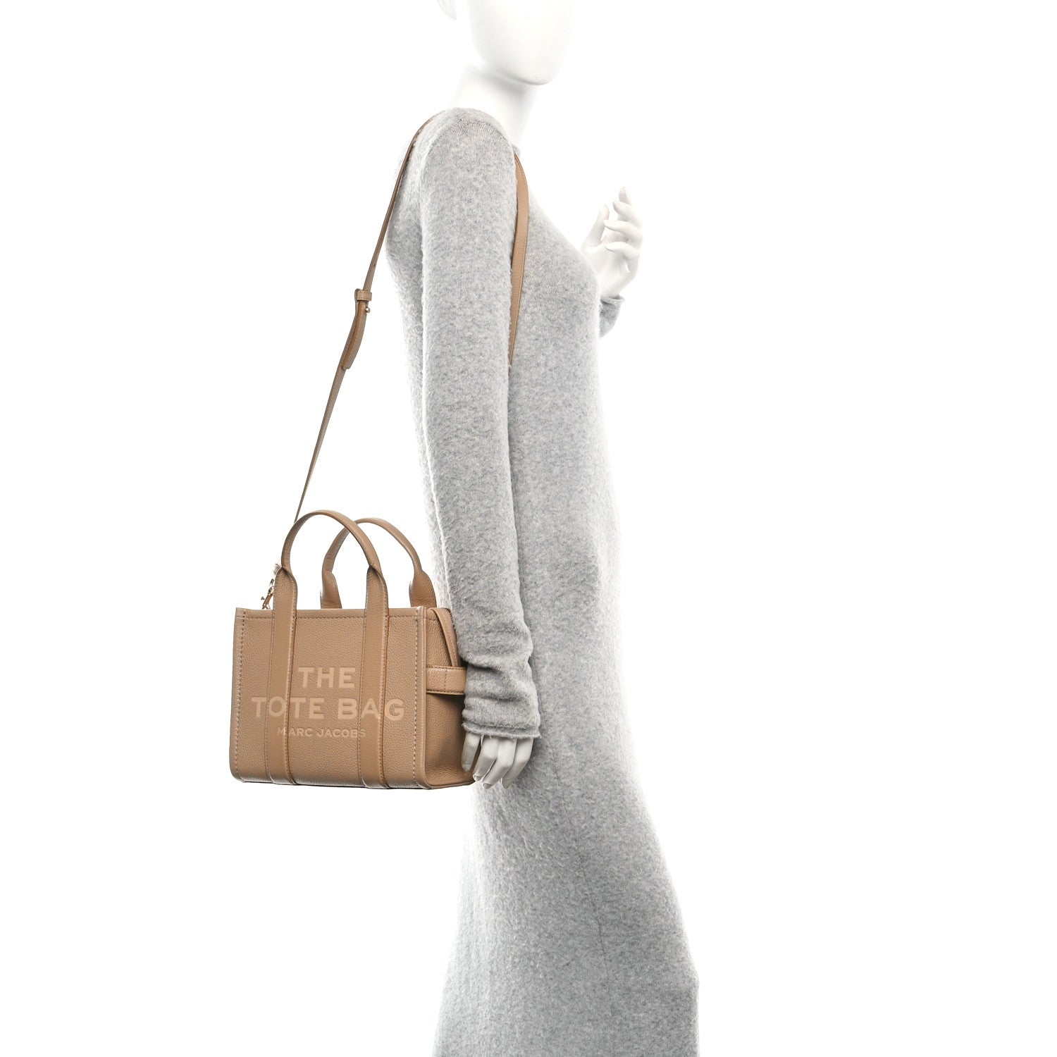 Marc Jacobs Grained Calfskin Small The Tote Camel 2 of 10