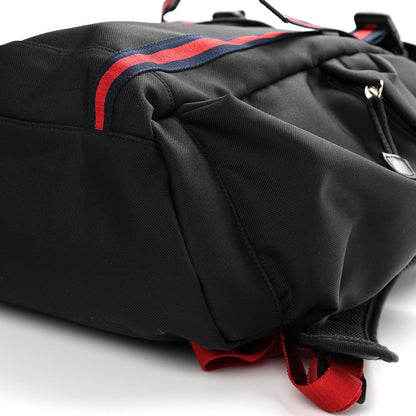 Gucci Techno Canvas Web Double Buckle Backpack Black 10 of 10