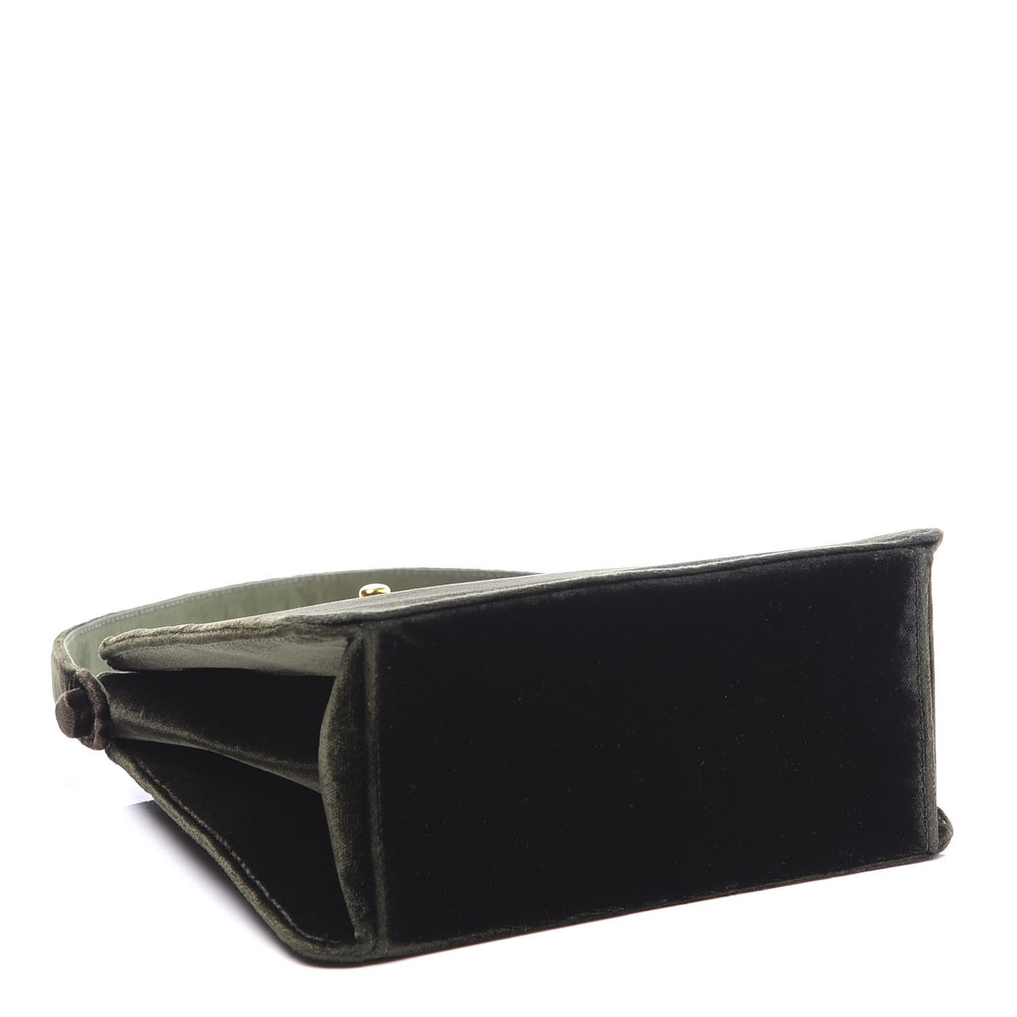 Velvet Top Handle Evening Bag Dark Green