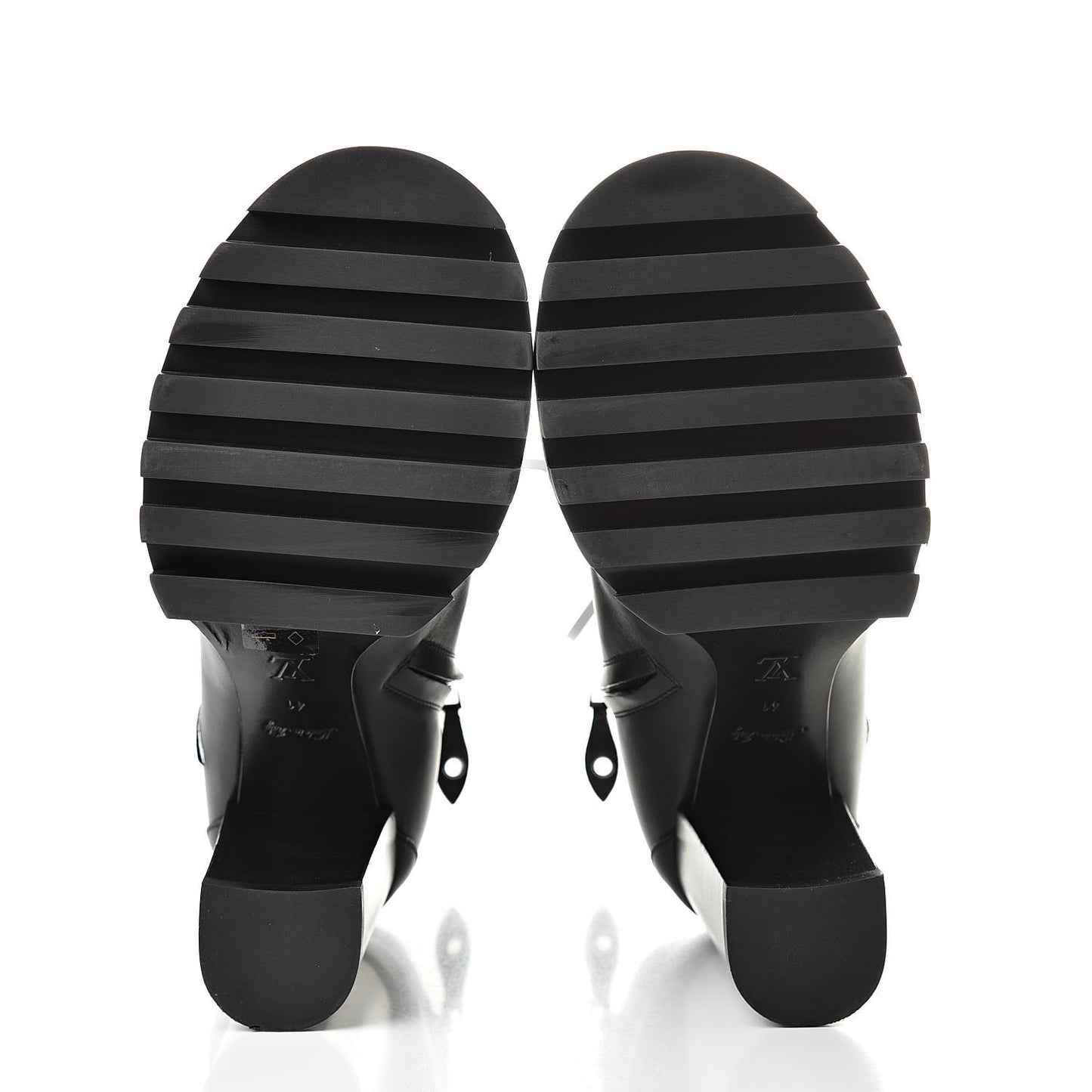 Calfskin Star Trail Ankle Boots 41 Black