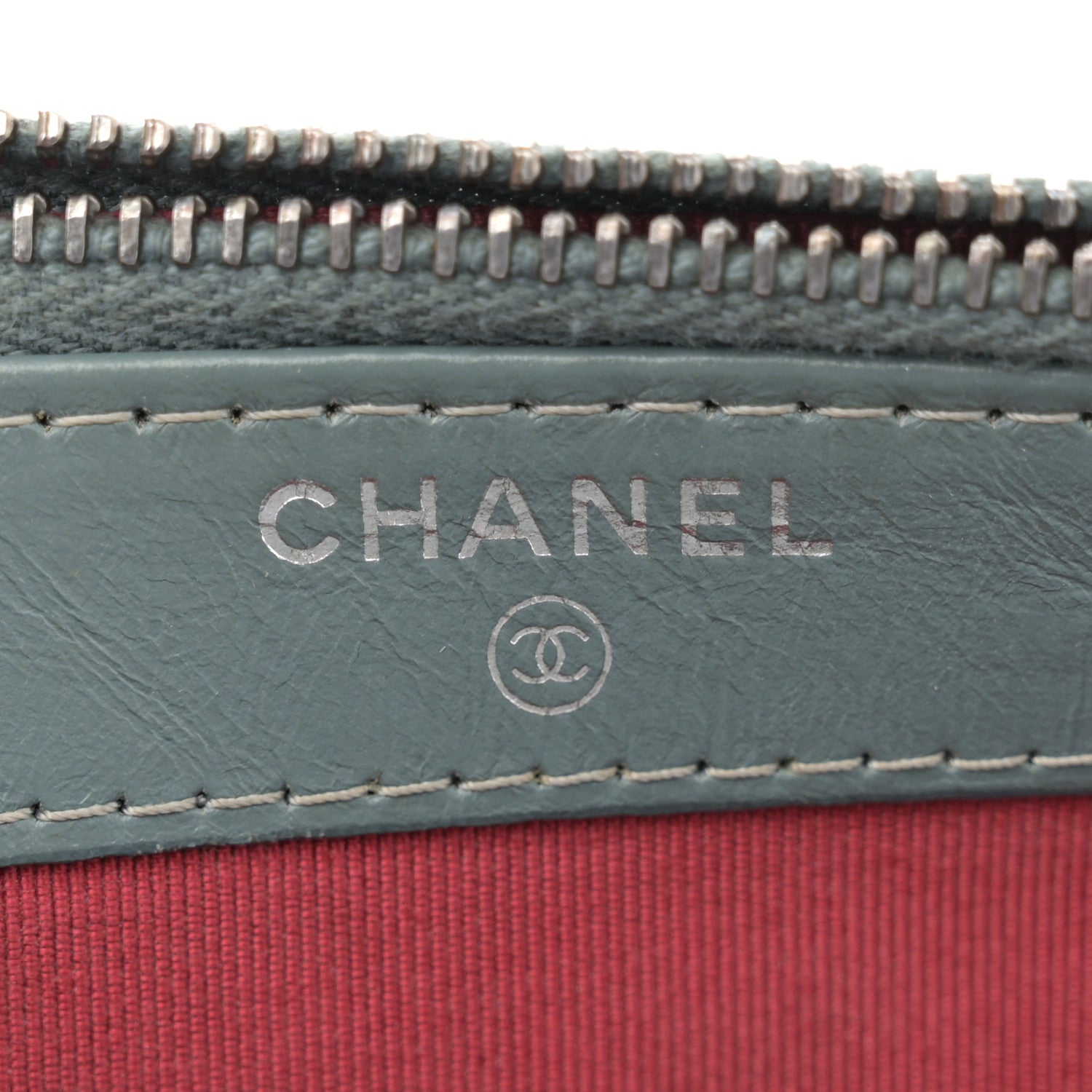 Chanel Aged Calfskin Quilted Small Gabrielle Clutch With Chain Light Blue 7 of 12