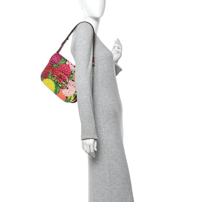 Gucci X KEN SCOTT New Shangai Calfskin Pomponica Print Horsebit 1955 Shoulder Bag Multicolor Fuxia Pompon 2 of 11