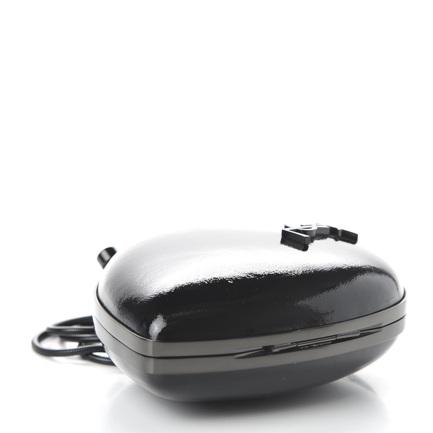 Saint Laurent Smooth Calfskin Heart Monogram Love Box Crossbody Black 4 of 9