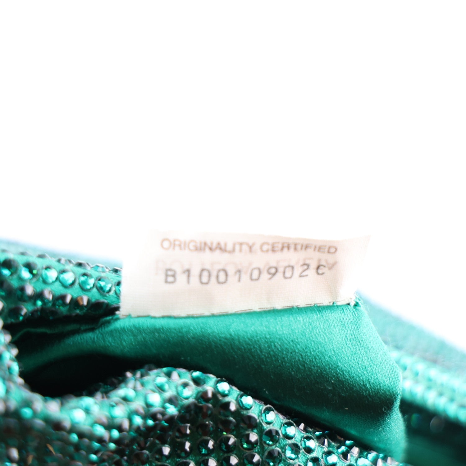 Bottega Veneta Crystal Embellished Satin Mini Hotfix Jodie Emerald 8 of 11
