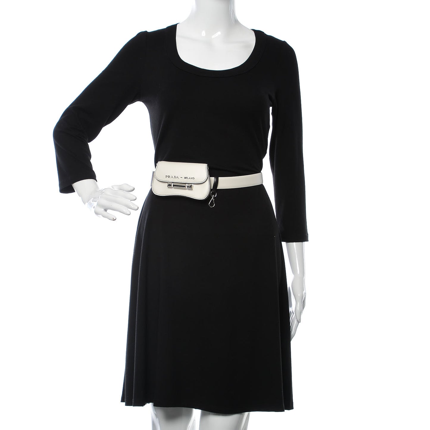 City Calfskin Micro Sidonie Belt Bag 85 34 White Black