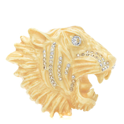 Gucci Resin Crystal Rajah Brooch Ivory 1 of 4