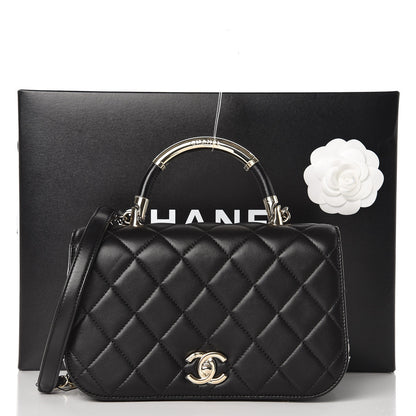 Chanel Lambskin Small Carry Chic Flap Black 9 of 9