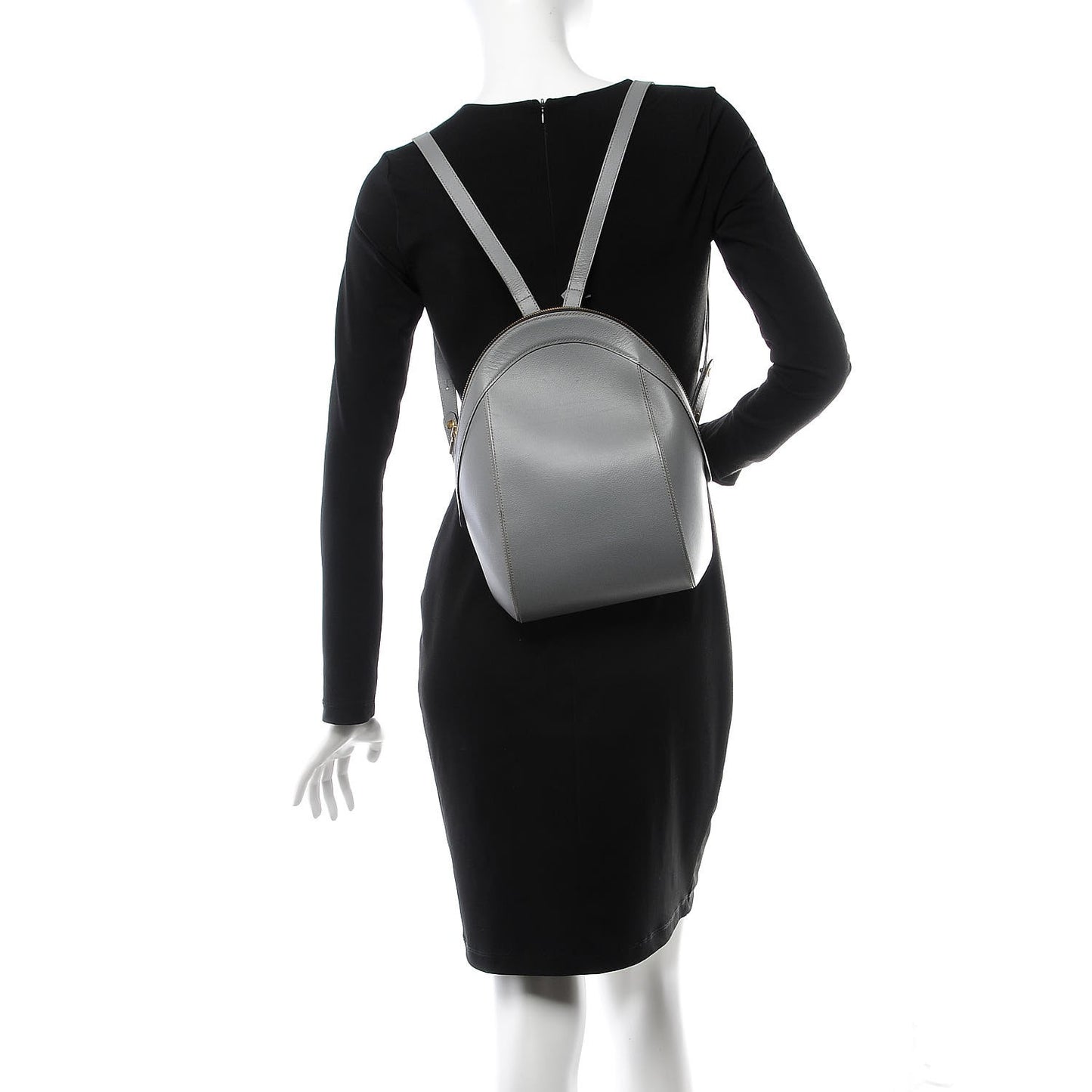 Grained Calfskin Backpack Grey