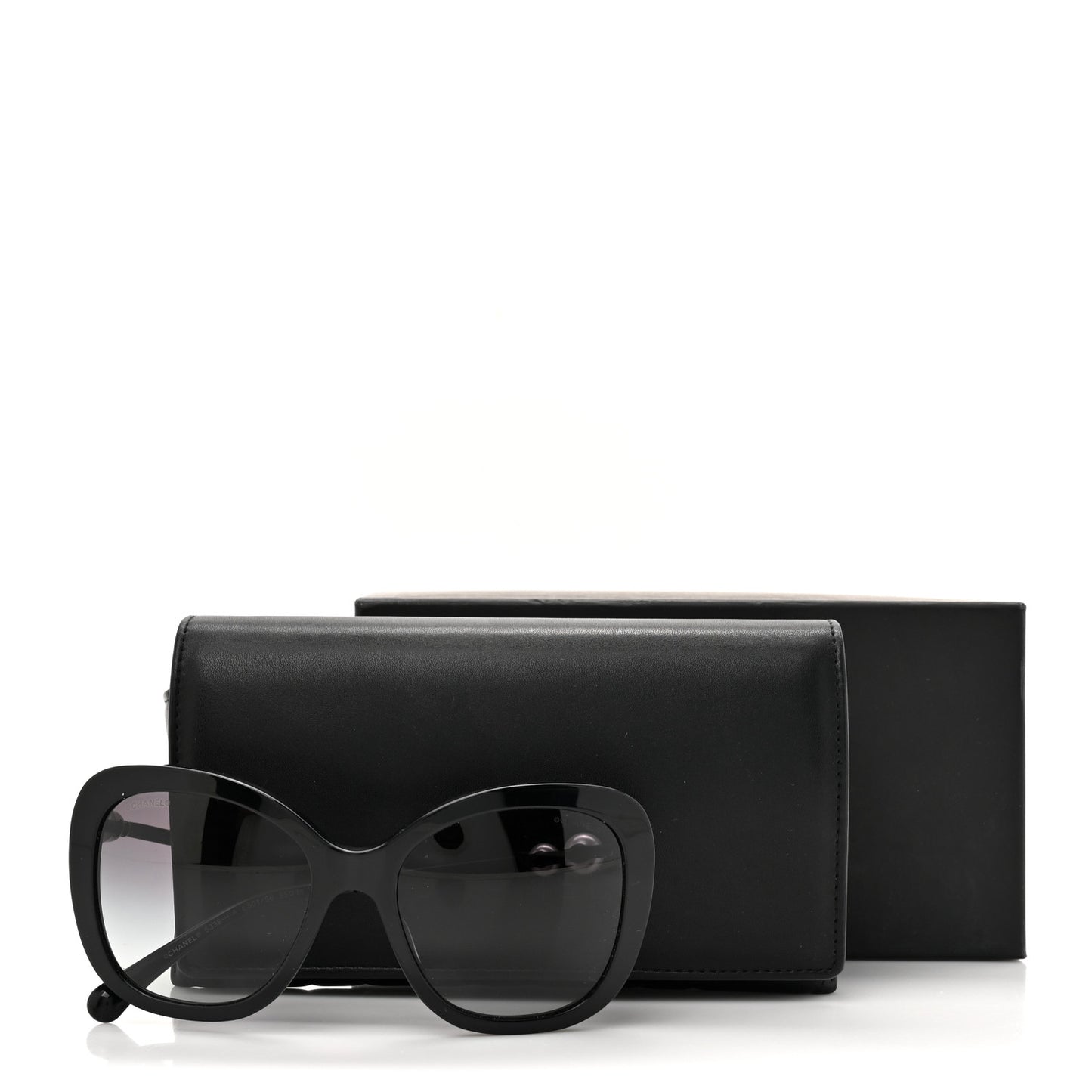Acetate Polarized Butterfly Winter Pearl Sunglasses 5339-H-A Black