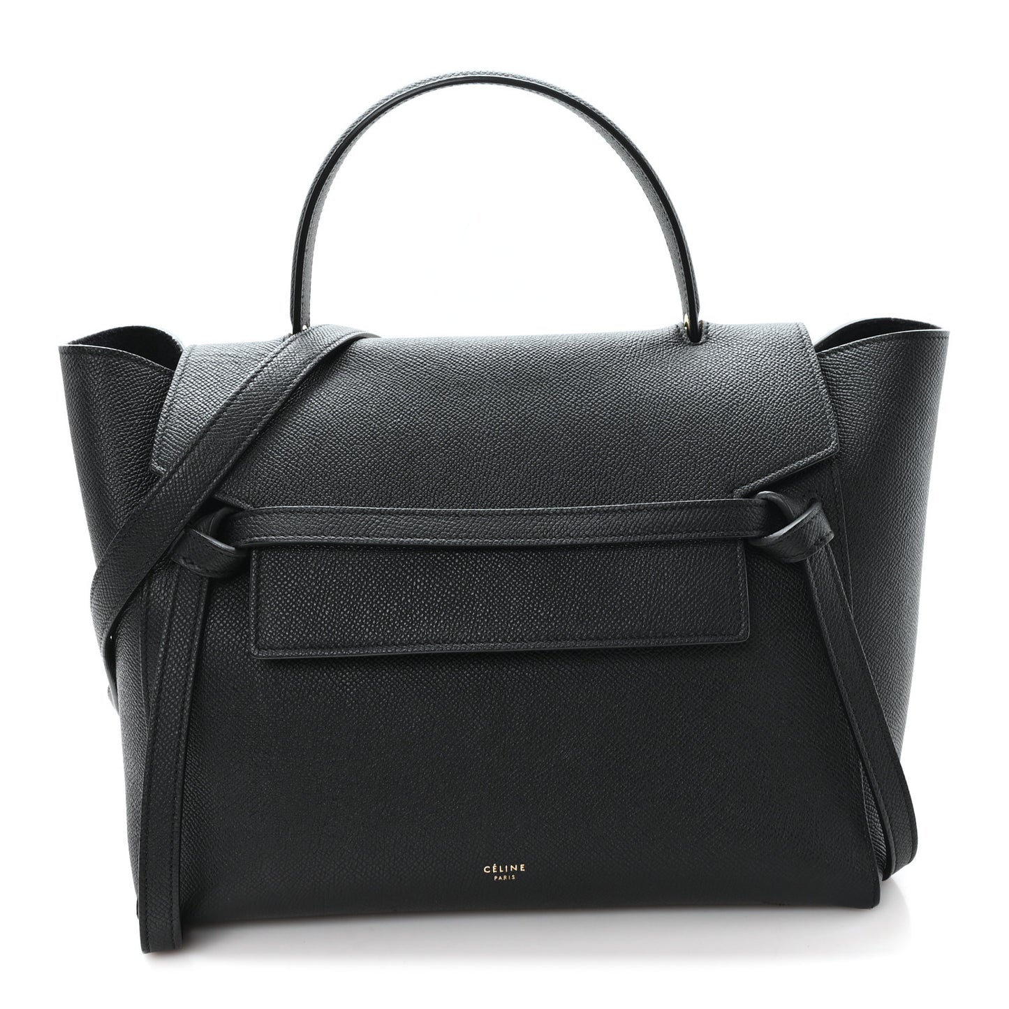 Grained Calfskin Mini Belt Bag Black