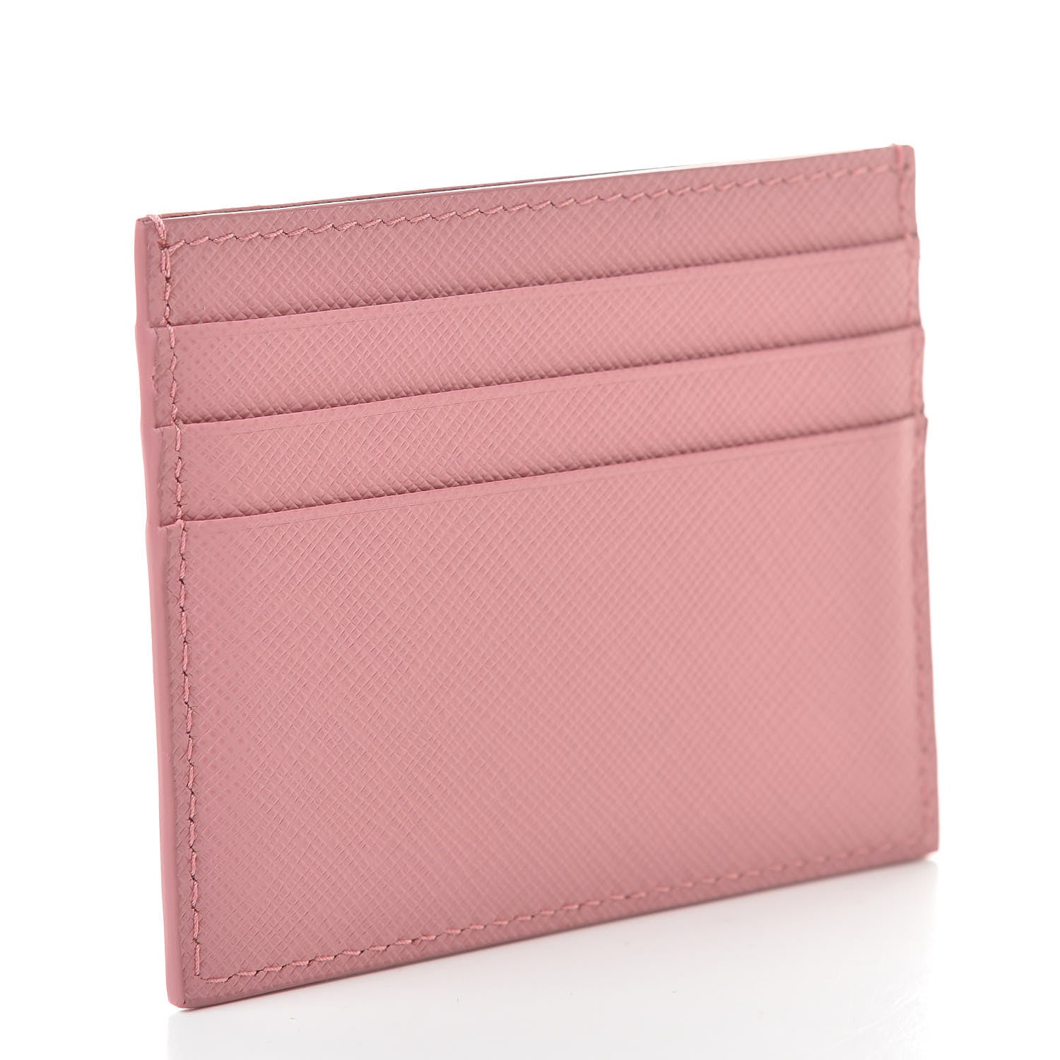 Prada Saffiano Triangle Card Holder Petalo 3 of 8