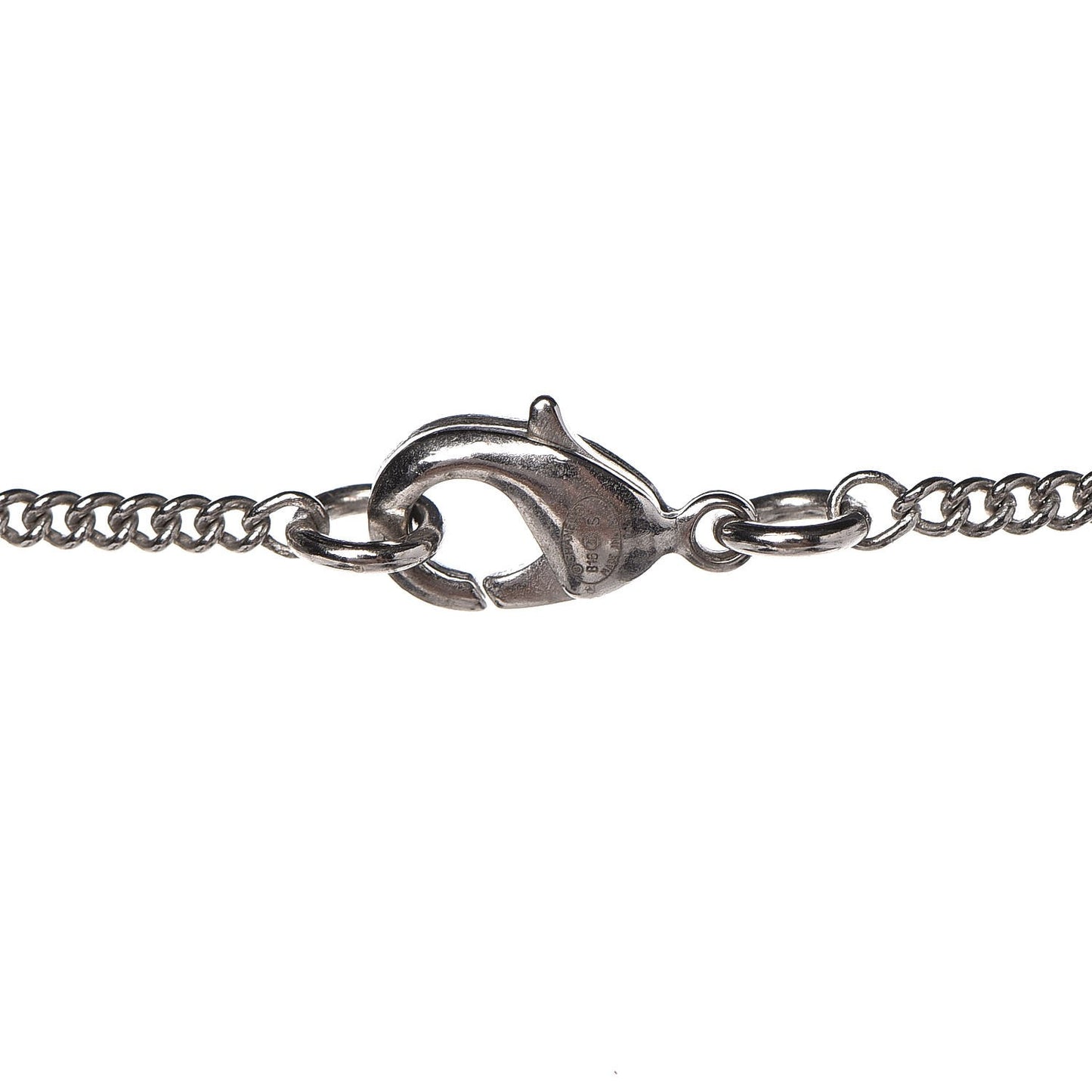 Baguette Crystal CC Necklace Silver