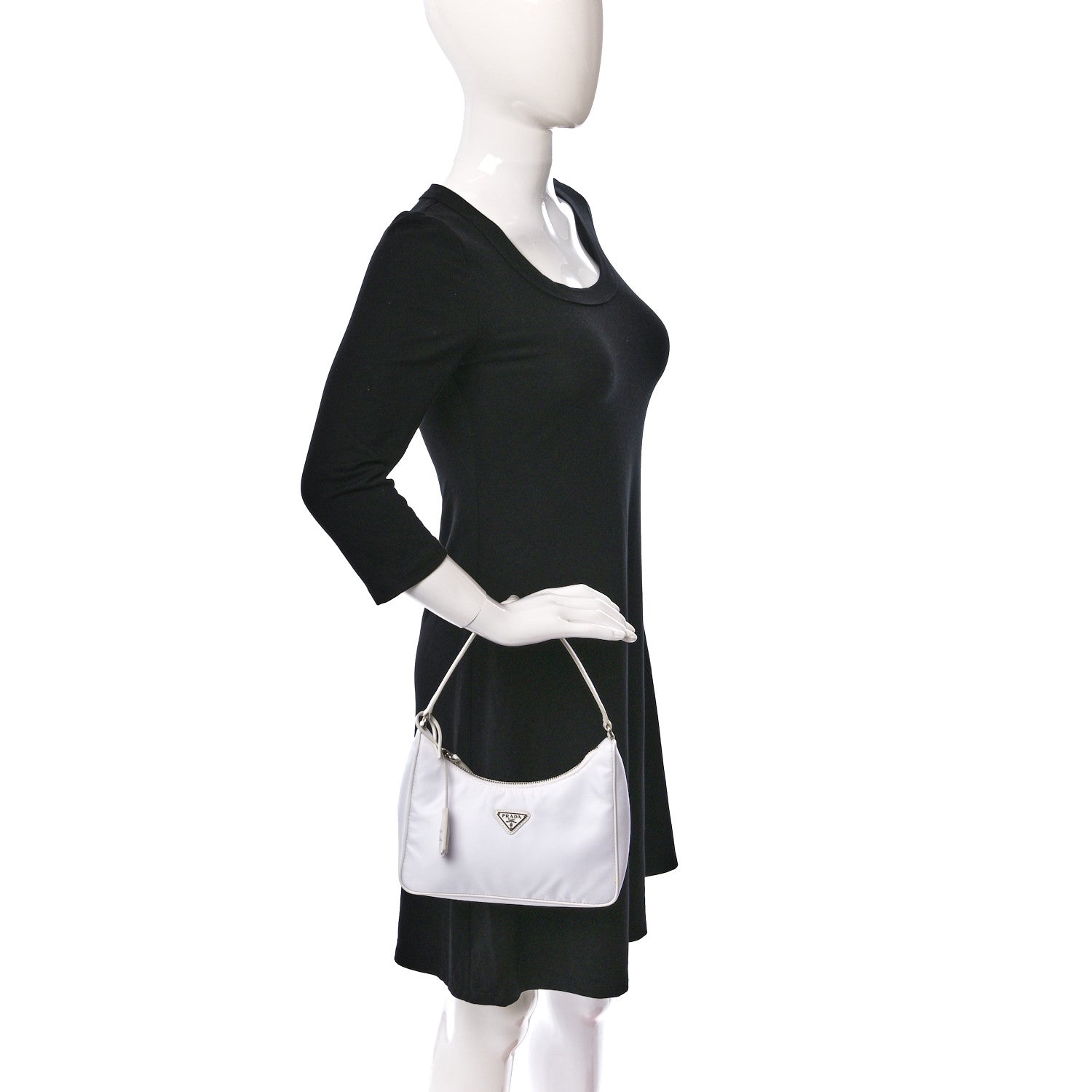 Prada Re-Nylon Saffiano Mini Re-Edition 2005 Bag White 2 of 9