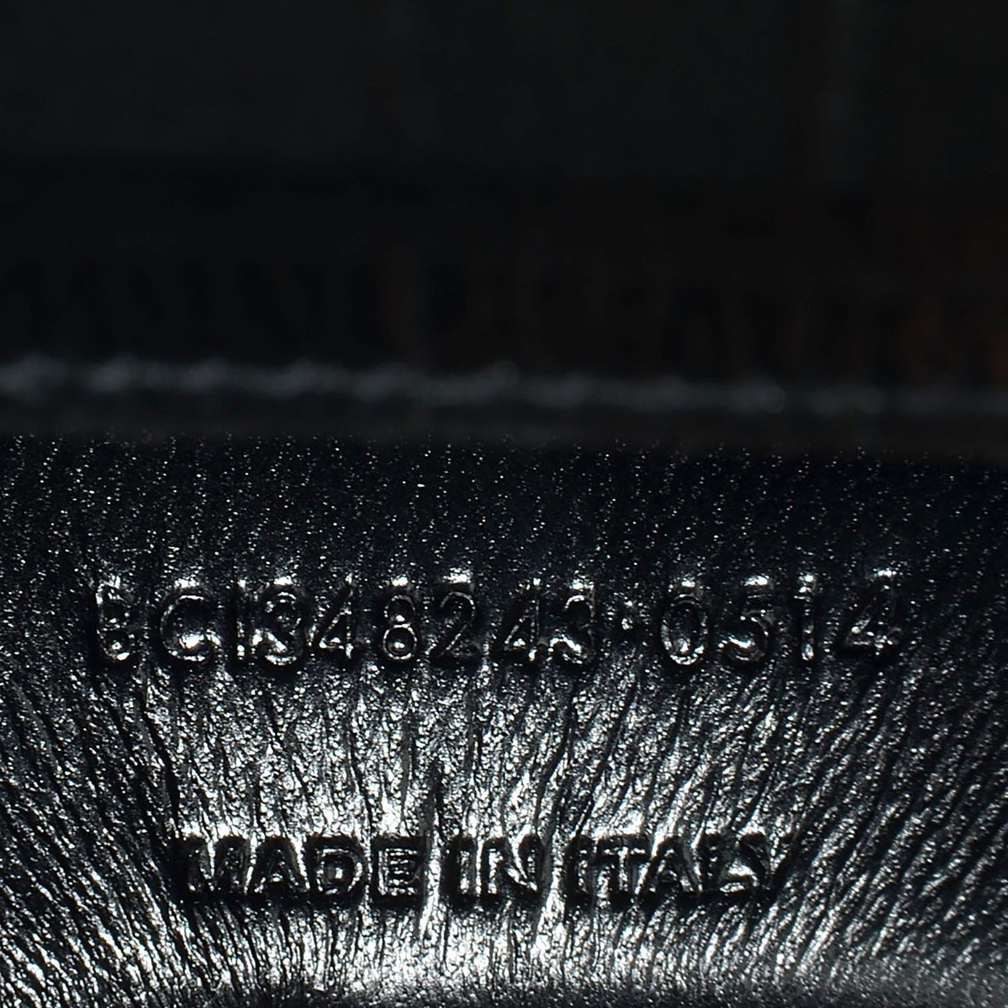 Croc Effect Calfskin Jumbo Betty Black