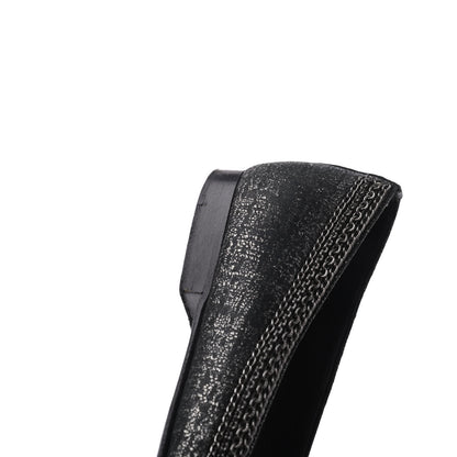 Chanel Tweed Patent Cap Toe Ballerina Flats 37 Black 18 of 23