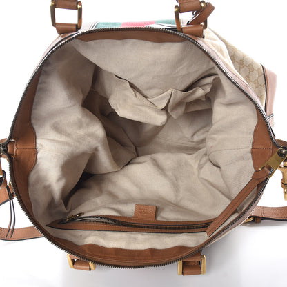 Gucci GG Monogram Web Large Rania Top Handle Bag Sand 5 of 12